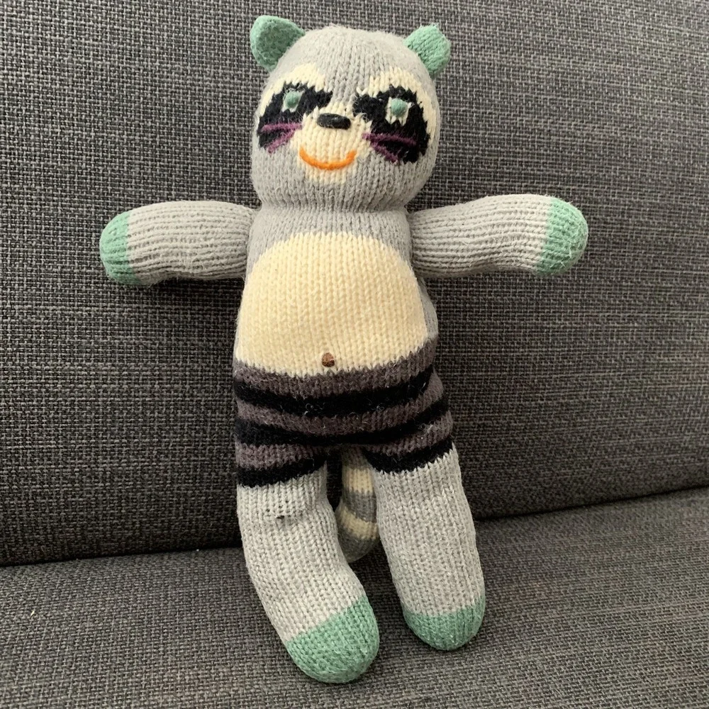 BlaBla Bandit The Raccoon Knit Doll Plush
